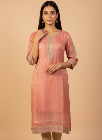 Zari Bloom Ethnic Kurta